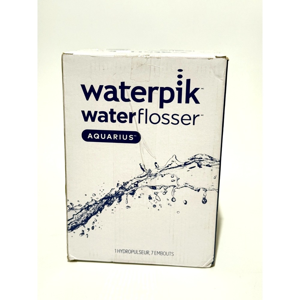 Waterpik Aquarius Water Flosser. Teeth, Gums, Braces. Black, Open-Box